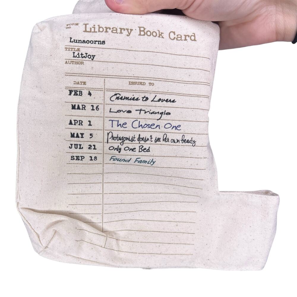 LitJoy Trope Once Upon a Trope Library Card Knot Bag - November 2025 To Bee Read
